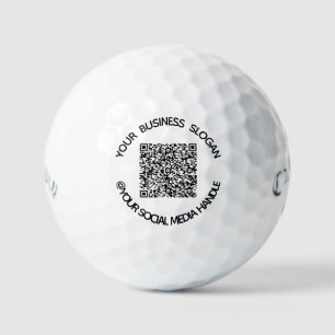 QR Code and Text Professional Stamps Golf Balls