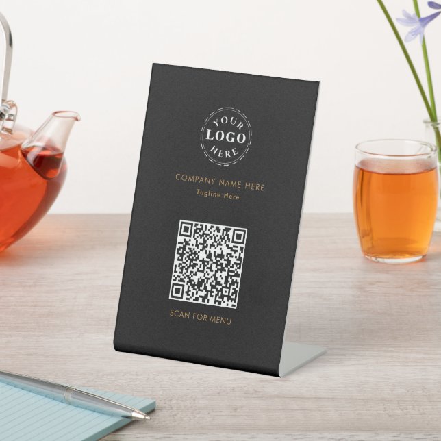 QR code attached Personalised Pedestal Sign (In SItu)