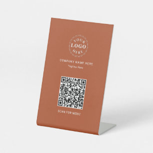QR code attached Personalised Terracotta Pedestal Sign