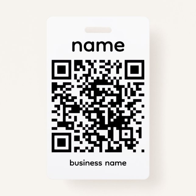 QR Code Badge ID Badge (Front)