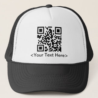 QR Code Baseball Cap With Editable Text