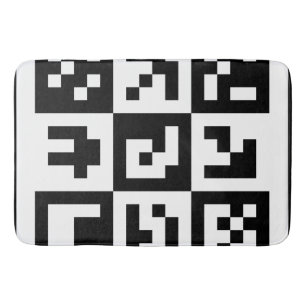 qr code bath mat