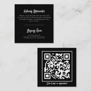 QR Code Black and White Modern Referral Card
