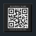 QR Code Black Simple Business  Magnet<br><div class="desc">Create your own custom business magnet with QR Code. Please click Customise Further link to change font,  size,  and colour for more advanced customisation of this design.</div>