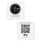 QR Code Black White Custom Logo Connect with Us