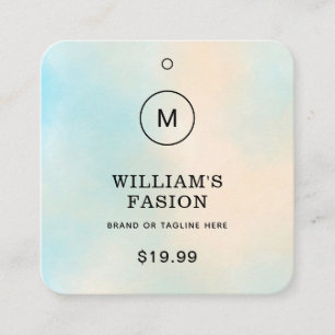 QR Code   Blue Clothing Label Price Hang Tag
