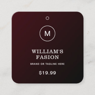 QR Code   Blue Clothing Label Price Hang Tag