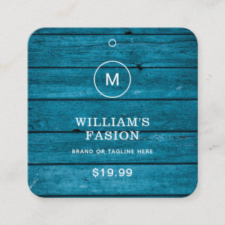 QR Code | Blue Clothing Label Price Hang Tag