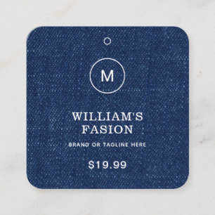QR Code   Blue Clothing Label Price Hang Tag