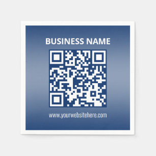 QR Code   Blue (or any color) Gradient Napkin