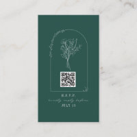 QR Code Bouquet Arch Emerald Wedding QR Code