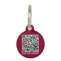 QR Code burgundy contactless contact Info dog cat