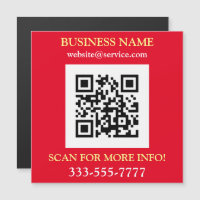QR Code, Bus. Name Promo, Yellow White Red