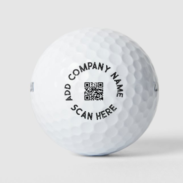 QR Code Business Branding Promotional Golf Balls (Front)