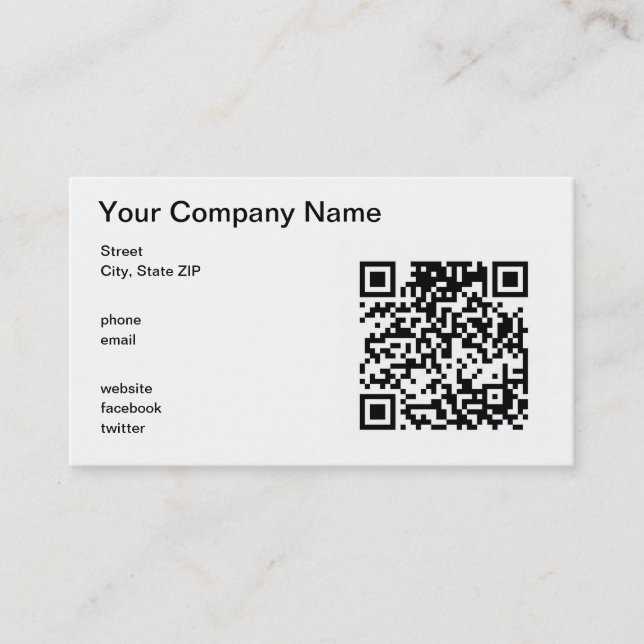 QR Code Business Card (Front)