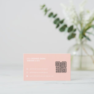 QR Code Business Card   Modern Feminine Pink