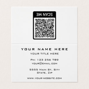 QR code Business Card with Your Colours and Font