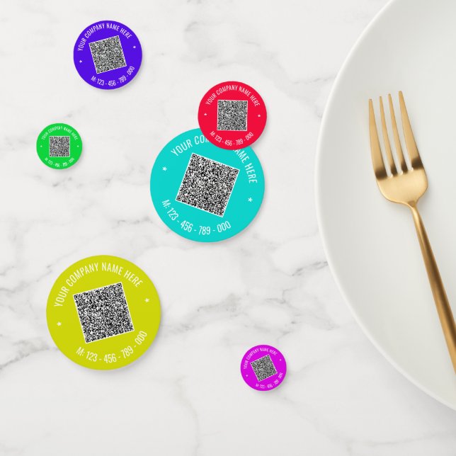 QR Code Business Colourful Promotional Confetti (Group)