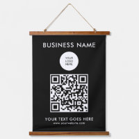 QR Code Business Company Logo Text Custom Template
