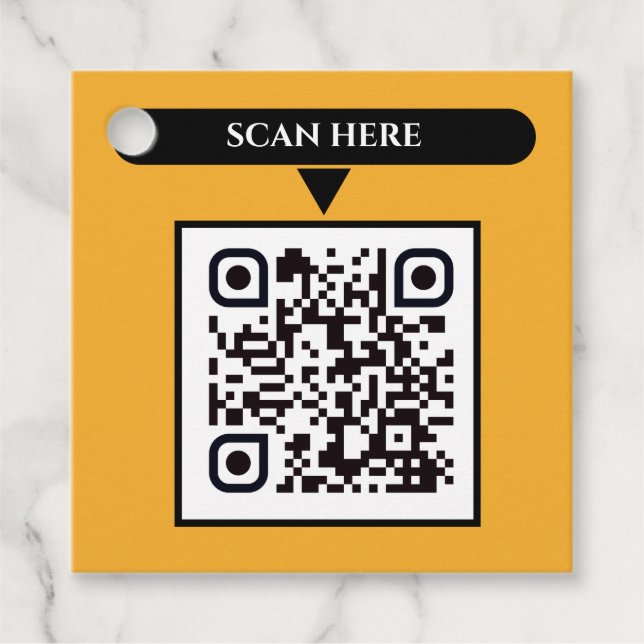 QR Code Business Favour Tags (Front)