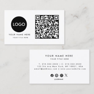 QR Code Business Logo Card