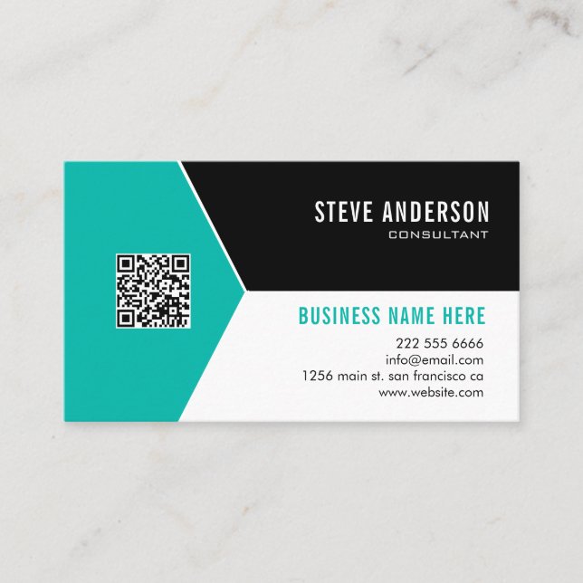QR Code Business Logo  Card (Front)