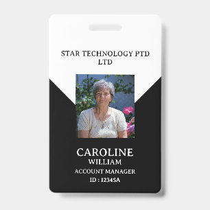 QR Code Business Logo Company Employee Work Badge ID Badge