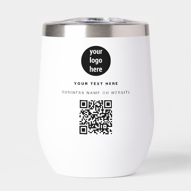 QR Code Business Logo Modern Minimalist Business  (Front)