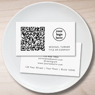 QR Code Business Logo Modern Professional Business Card