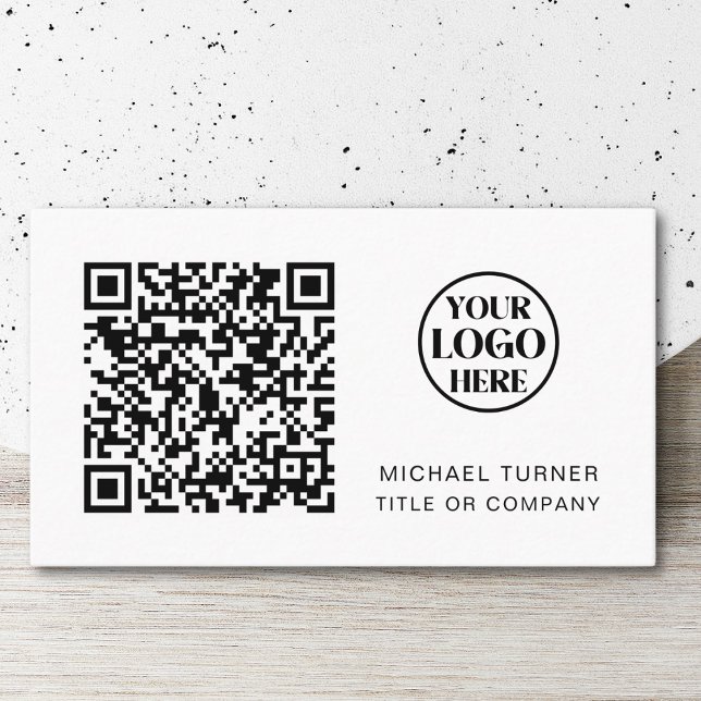 QR Code Business Logo Modern Professional Business Card (Creator Uploaded)