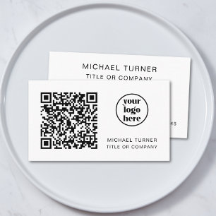 QR Code Business Logo Modern Professional Business Card