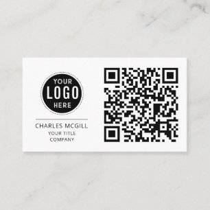QR Code Business Logo   Modern Professional  Card