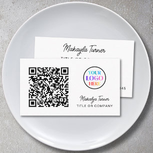 QR Code Business Logo Modern Professional Card