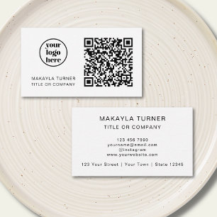 QR Code Business Logo Modern Professional Card