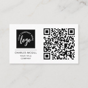 QR Code Business Logo   Modern Professional  Card
