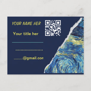 QR Code Business Logo Modern Professional Postcard