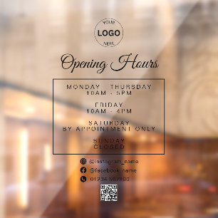 Qr Code Business Logo Opening Times Hours