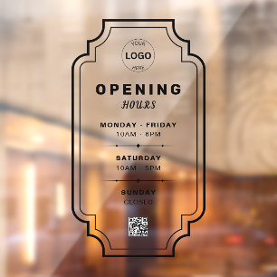 Qr Code Business Logo Opening Times Hours