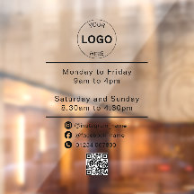 Qr Code Business Logo Opening Times Hours
