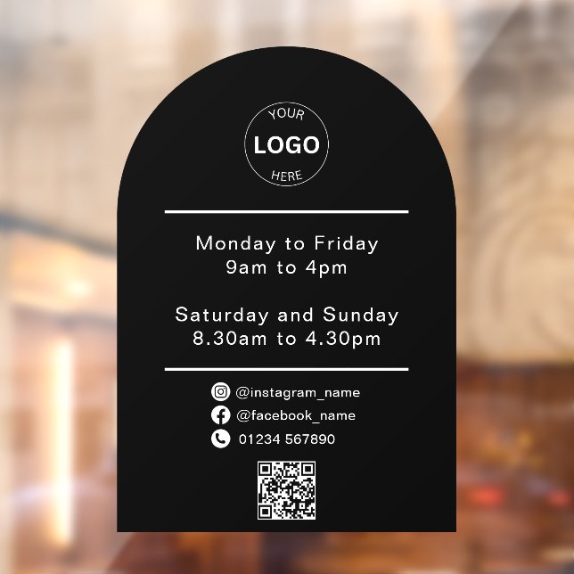 Qr Code Business Logo Opening Times Hours  (Sheet 2)