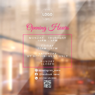Qr Code Business Logo Opening Times Hours