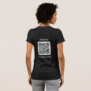 QR Code Business Logo Professional Black Modern T-Shirt