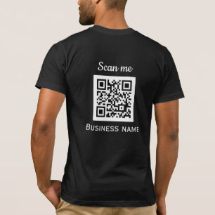 QR Code Business Logo Professional Black Modern T-Shirt