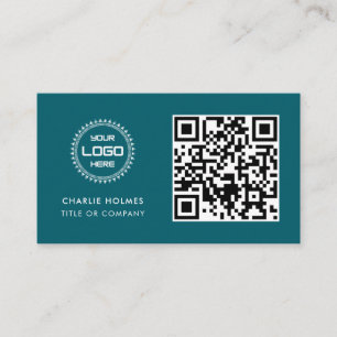 QR Code Business Logo Professional & Modern Card