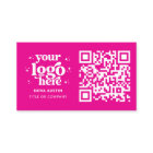 QR Code Business Logo Professional Modern Hot Pink