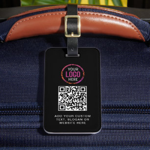 QR Code Business Logo Professional Modern Luggage Tag