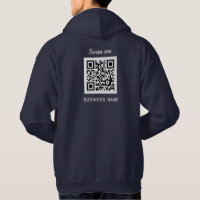 QR Code Business Logo Professional Navy Blue