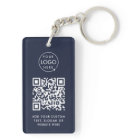 QR Code | Business Logo Professional Navy Blue