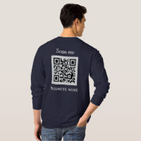 QR Code Business Logo Professional Navy Blue