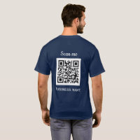 QR Code Business Logo Professional Navy Blue